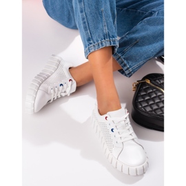 W. Potocki Tênis esportivo branco de couro Potocki 2