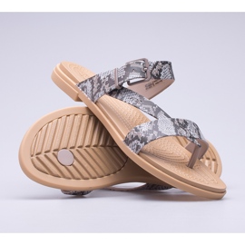 Sandália feminina Crocs Tulum Toe Post W 206108-15W marrom 1