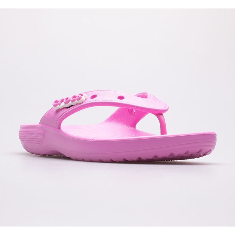 Chinelos femininos Crocs Classic Flip 207713-6SW rosa 1