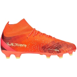 Chuteira Puma Ultra Pro FG/AG M 106931 03 laranja laranjas e tintos 1