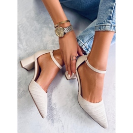 BM Sapato de salto Rossi Beige com cinto bege 1 BM Sapato de salto Rossi Beige com cinto bege 1