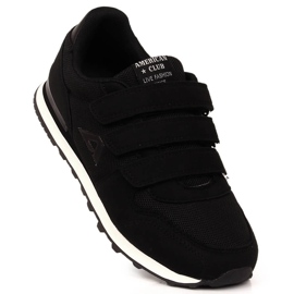 Tênis esportivo infantil American Club 154/23 preto com velcro 1