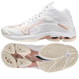 Tênis de vôlei Mizuno Wave Lightning Z7 Mid W V1GC225036 branco branco 1