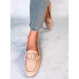 Mocassins de mulher Meredith Apricot com fivela bege 1