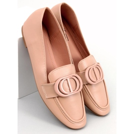 Mocassins de mulher Meredith Apricot com fivela bege 2
