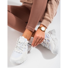 Seastar Sapatilhas brancas de mulher Shelovet com sola grossa branco 1