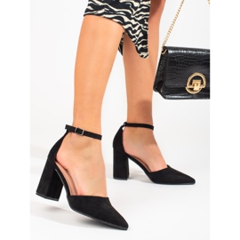 Sapatos de camurça pretos Shelovet de mulher 1