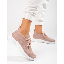 Sapatos esportivos Shelovet em pó têxtil rosa 2