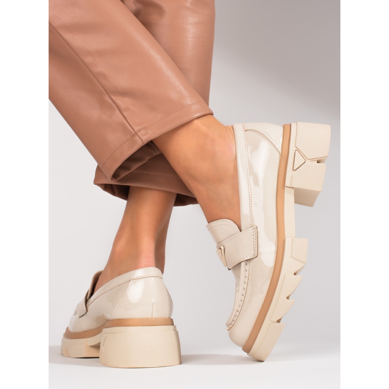 Seastar Mocassins envernizados de mulher Shelovet bege 2