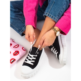 Tênis plataforma preto Shelovet feminino 1