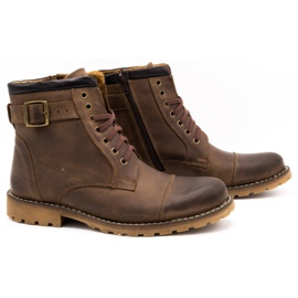 Olivier Sapatos isolados de couro masculino 910MP Brown marrom 2