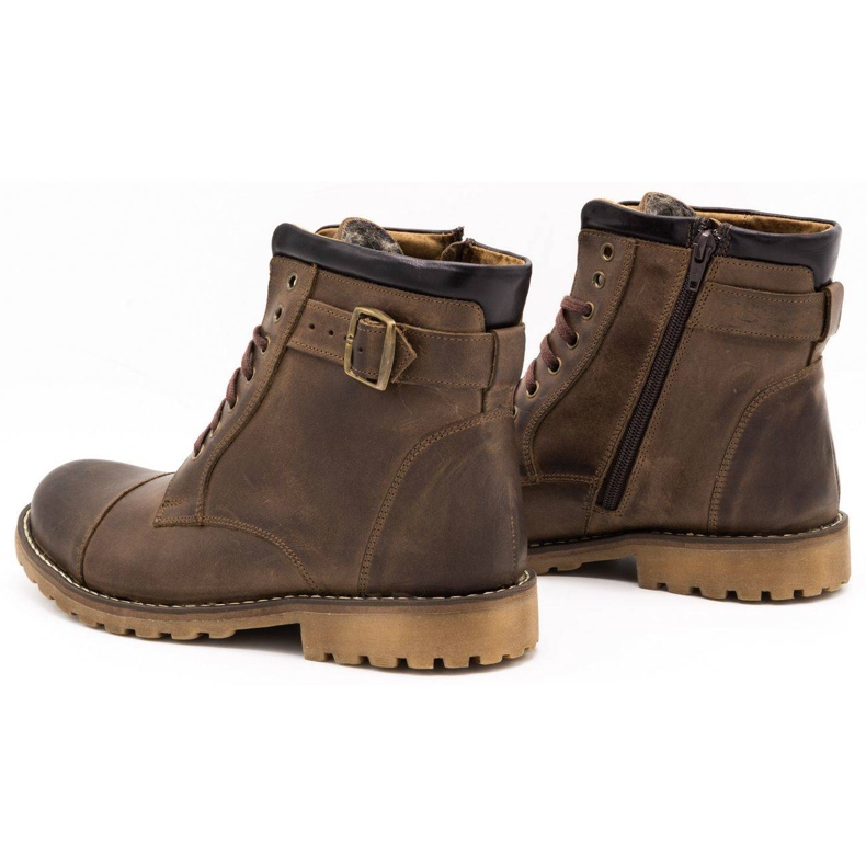 Olivier Sapatos isolados de couro masculino 910MP Brown marrom 4