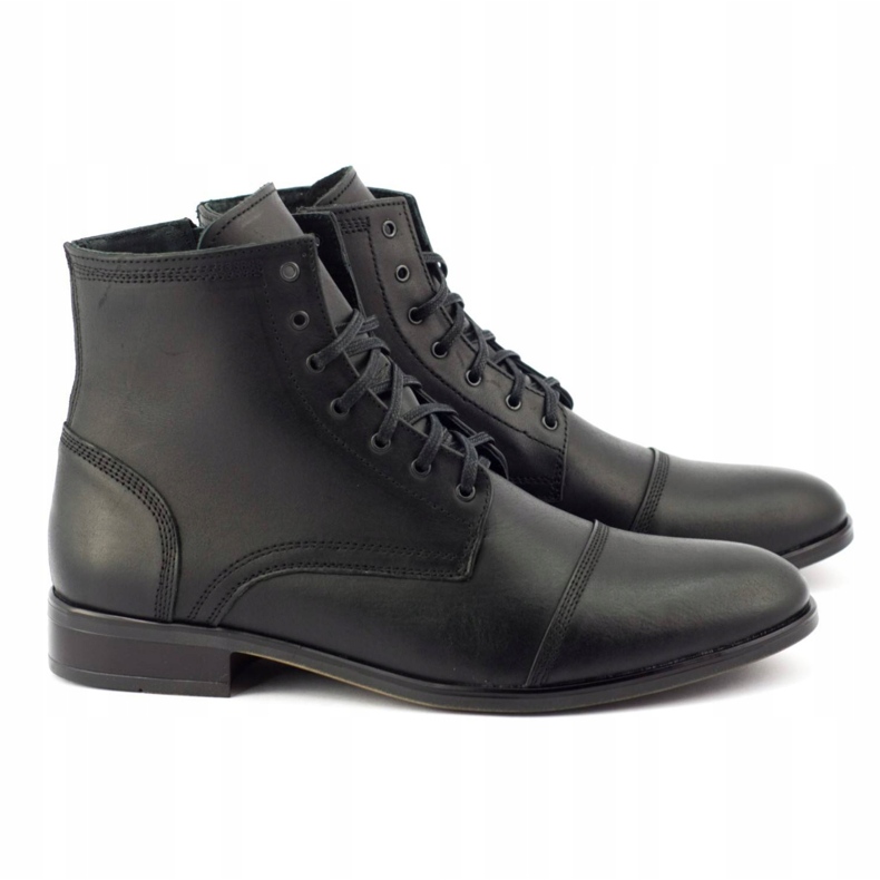 Olivier Botas masculinas de couro Chelsea 287D Św pretas preto 4