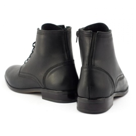 Olivier Botas masculinas de couro Chelsea 287D Św pretas preto 2