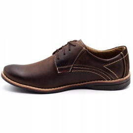 Sapatos masculinos de couro Olivier 242 marrom 4