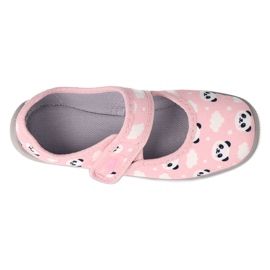 Calçado infantil Befado 955X021 branco rosa cinza 2