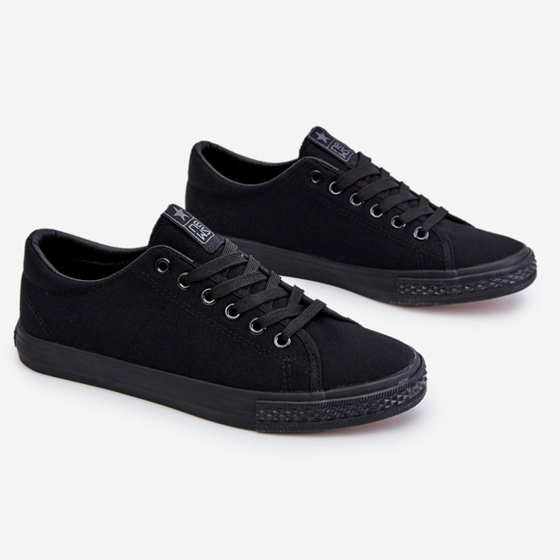 News Tênis feminino clássico com cadarço preto Eleya 1