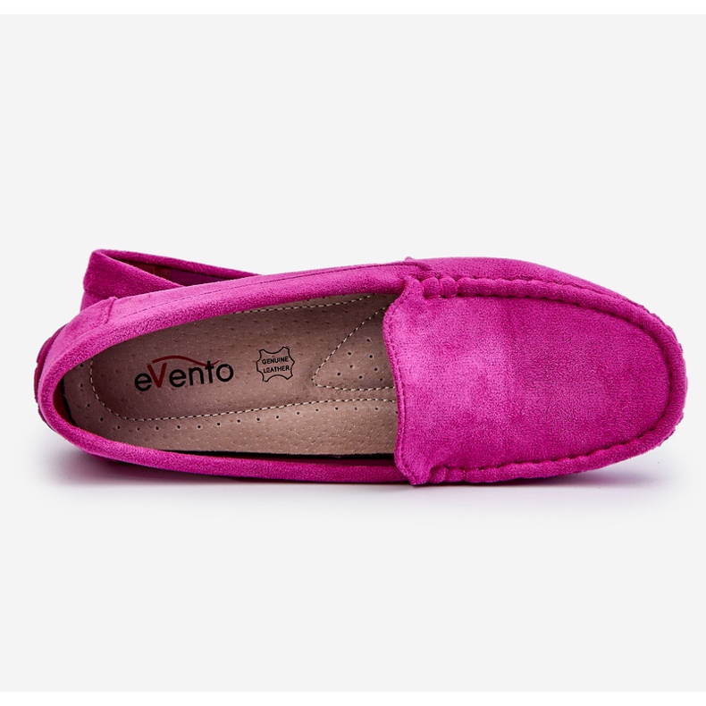 PE1 Mocassim Feminino de Camurça Roxo Morreno rosa 2