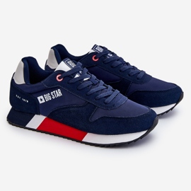 Tênis esportivo masculino Big Star com sistema de espuma viscoelástica LL174159 azul marinho 1 Tênis esportivo masculino Big Star com sistema de espuma viscoelástica LL174159 azul marinho 1