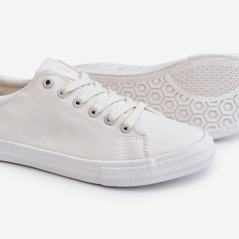 Tênis feminino liso baixo Big Star LL274058 branco 1
