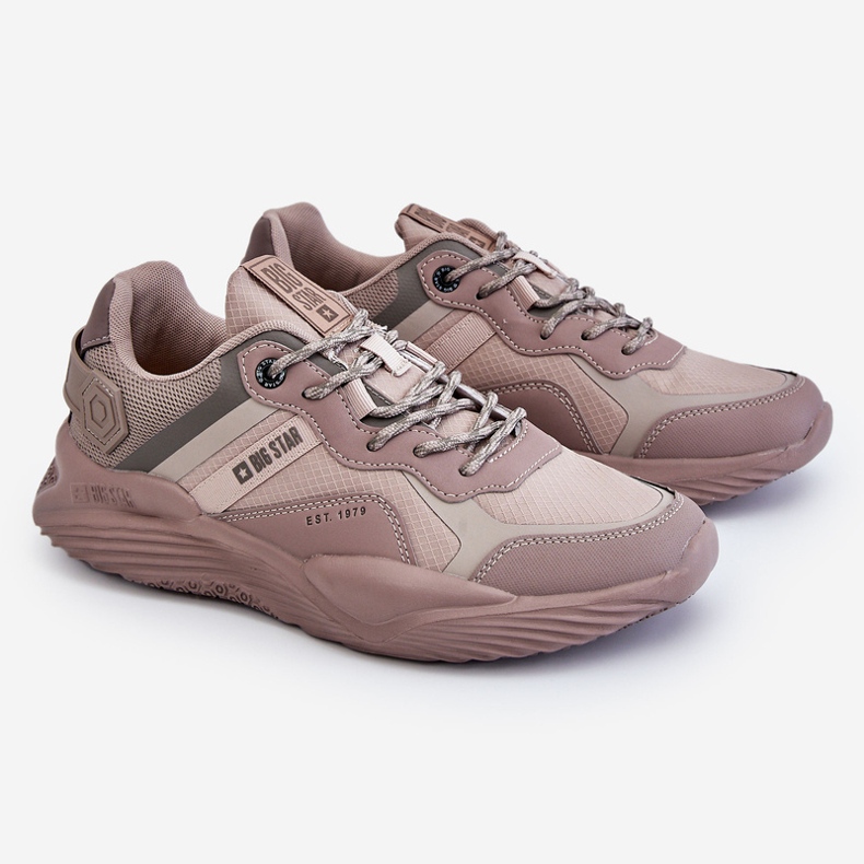 Tênis masculino leve sistema de espuma viscoelástica Big Star LL174151 bege 1