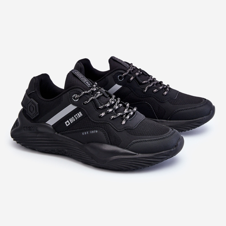 Tênis masculino leve sistema de espuma viscoelástica Big Star LL174150 preto 1