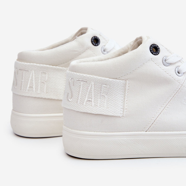 Tênis clássico feminino de cano alto Big Star LL274002 branco 1