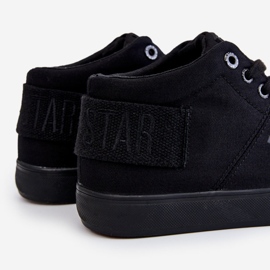 Tênis feminino clássico cano alto Big Star LL274001 preto 1