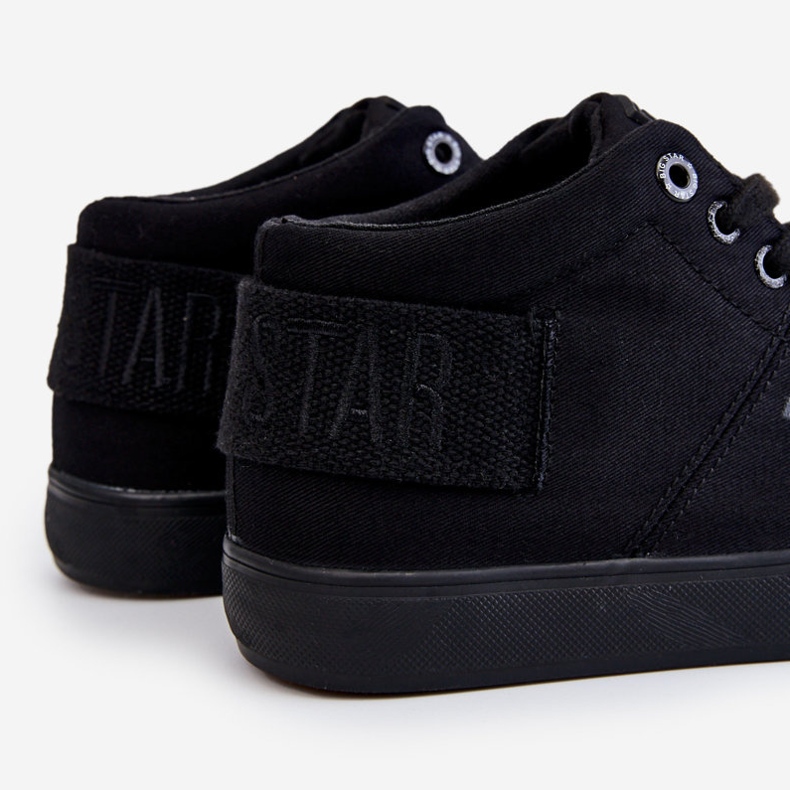 Tênis feminino clássico cano alto Big Star LL274001 preto 1