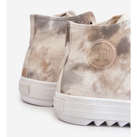 Tênis feminino Big Star LL274047 branco-verde 2