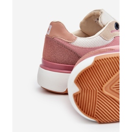 Tênis esportivo feminino Big Star LL274438 rosa-branco 1