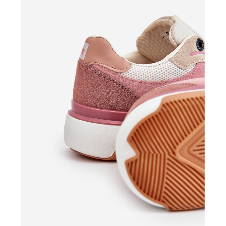 Tênis esportivo feminino Big Star LL274438 rosa-branco 1