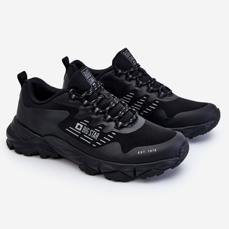 Tênis esportivo masculino clássico com sistema de espuma viscoelástica Big Star LL174127 preto 1