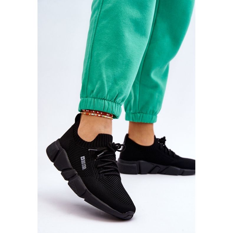 Tênis feminino leve sistema de espuma viscoelástica Big Star JJ274269 preto 2