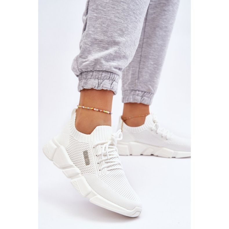 Tênis feminino leve sistema de espuma viscoelástica Big Star JJ274268 branco 2