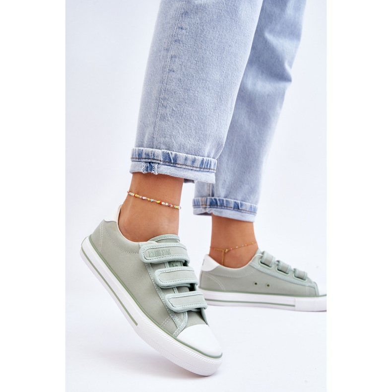 Tênis clássico de tecido com velcro Big Star LL274A202 Verde 2