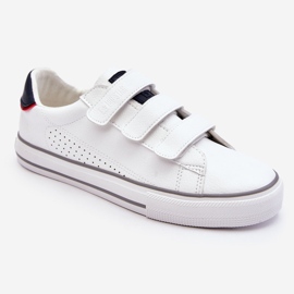 Tênis masculino com velcro Big Star LL174632 branco 1