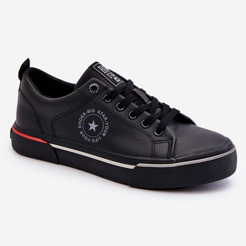 Tênis de couro masculino Big Star LL174210 preto 1