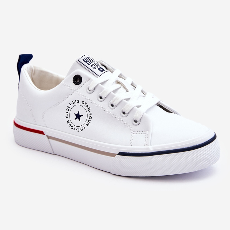 Tênis de couro masculino Big Star LL174209 branco 1