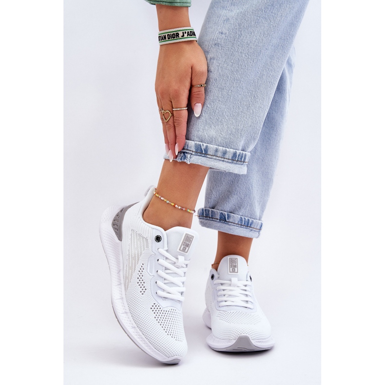 Tênis esportivo feminino leve sistema de espuma viscoelástica Big Star LL274297 branco 2