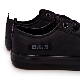 Tênis masculino baixo de couro Big Star KK174009 preto 1