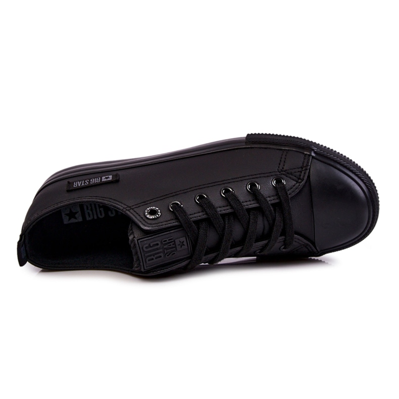 Tênis masculino baixo de couro Big Star KK174009 preto 3