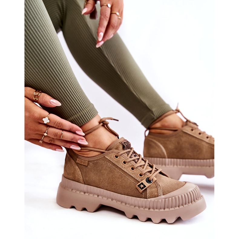 Sapatos Esportivos de Camurça Big Star KK274511 Bege 3