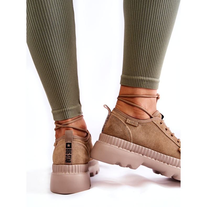 Sapatos Esportivos de Camurça Big Star KK274511 Bege 2