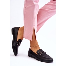 PG1 Mocassins femininos clássicos com enfeite preto Jamie 2