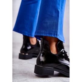 Vinceza Botas Lacadas Lacadas Com Recortes Preto Fabiana 2