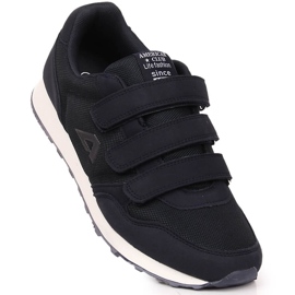 Tênis esportivo masculino American Club 146/23 azul marinho com velcro 1