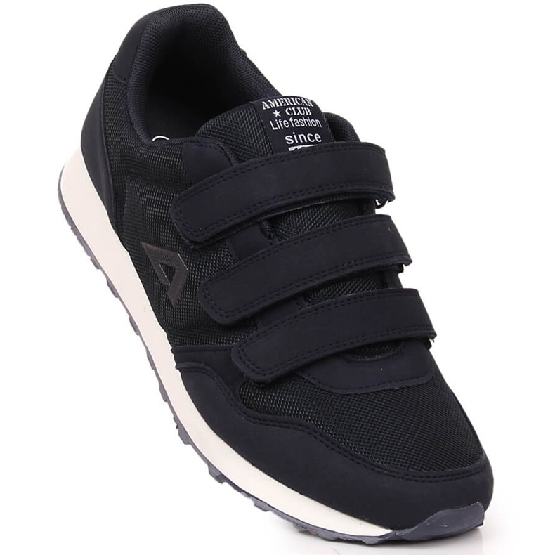Tênis esportivo masculino American Club 146/23 azul marinho com velcro 1