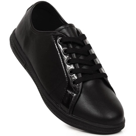 Sapatos desportivos de mulher em pele preto Filippo DP3508/23 1