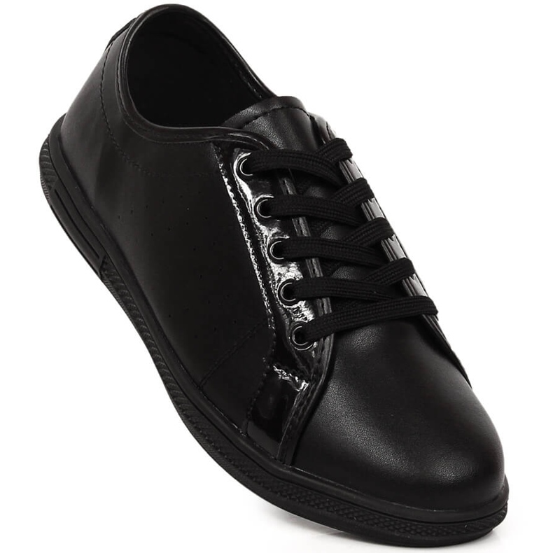 Sapatos desportivos de mulher em pele preto Filippo DP3508/23 1